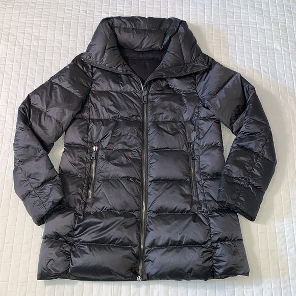 Basler Down Quilted Puffer Jacket Coat, Black, Women's Size US